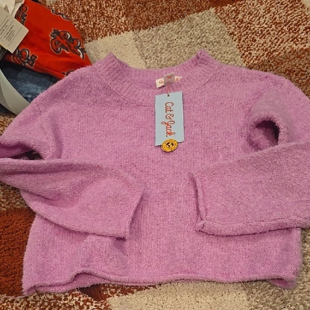 ❤️10/$40 New Cat & Jack Lavender Crew Neck Sweater